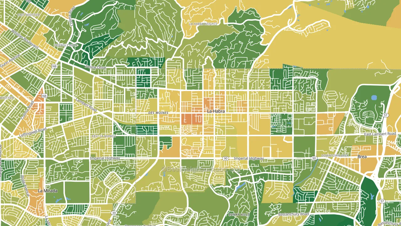 90631, CA block-group voter-turnout map