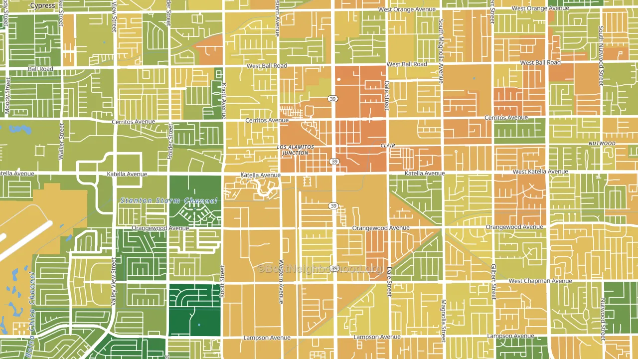 90680, CA block-group voter-turnout map