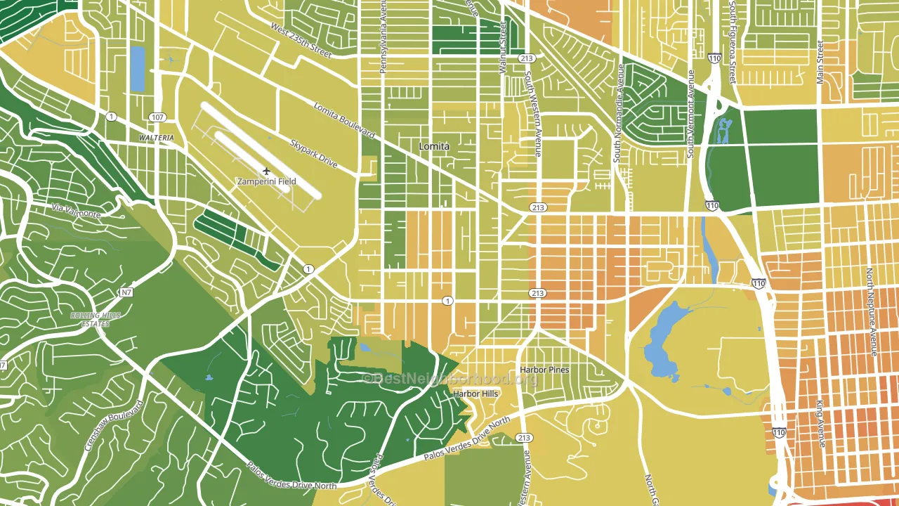 90717, CA block-group voter-turnout map