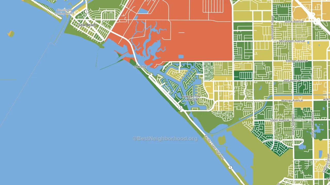90742, CA block-group voter-turnout map