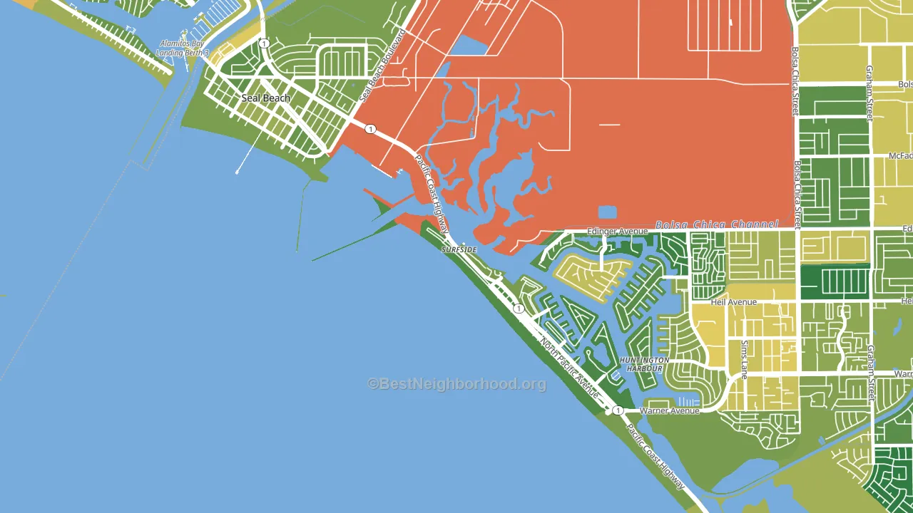90743, CA block-group voter-turnout map