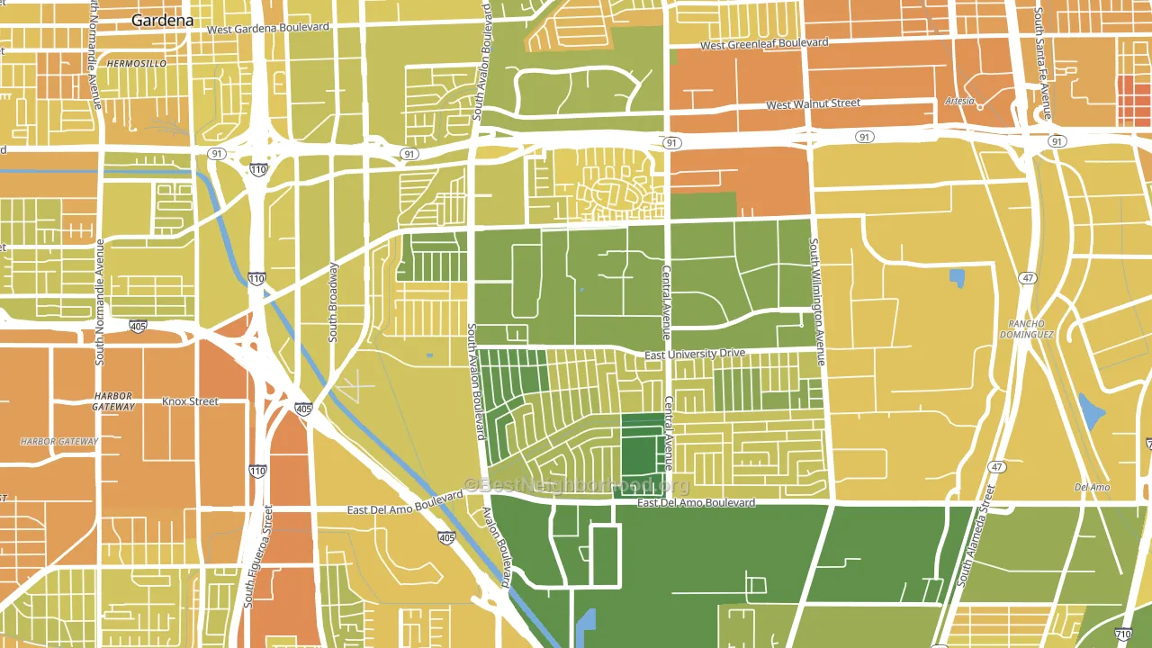 90746, CA block-group voter-turnout map