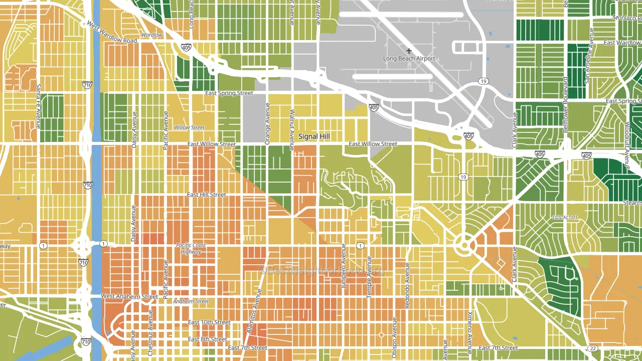 90755, CA block-group voter-turnout map