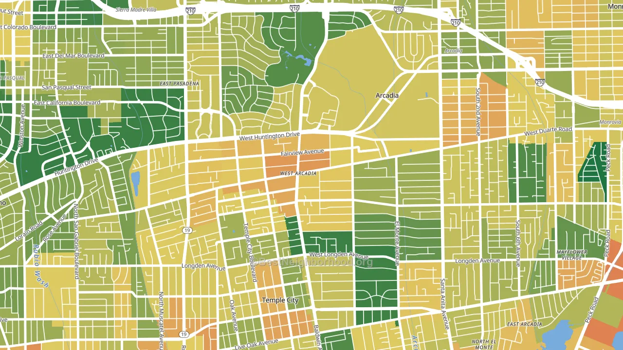 91007, CA block-group voter-turnout map