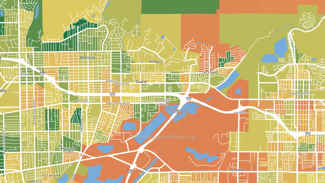 91010, CA block-group voter-turnout map