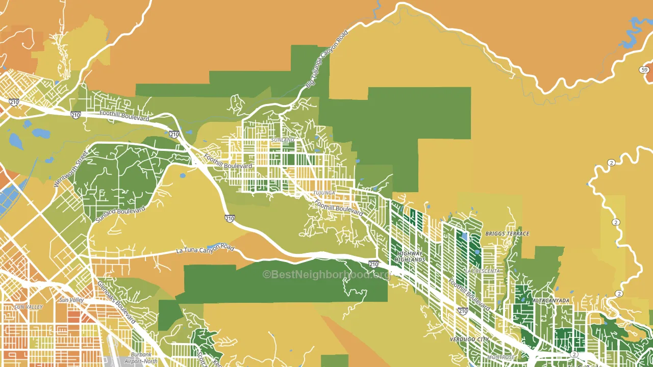 91042, CA block-group voter-turnout map