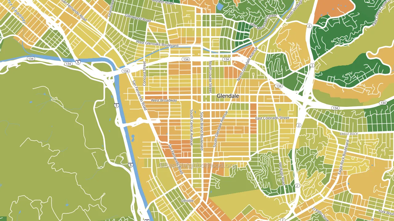 91210, CA block-group voter-turnout map