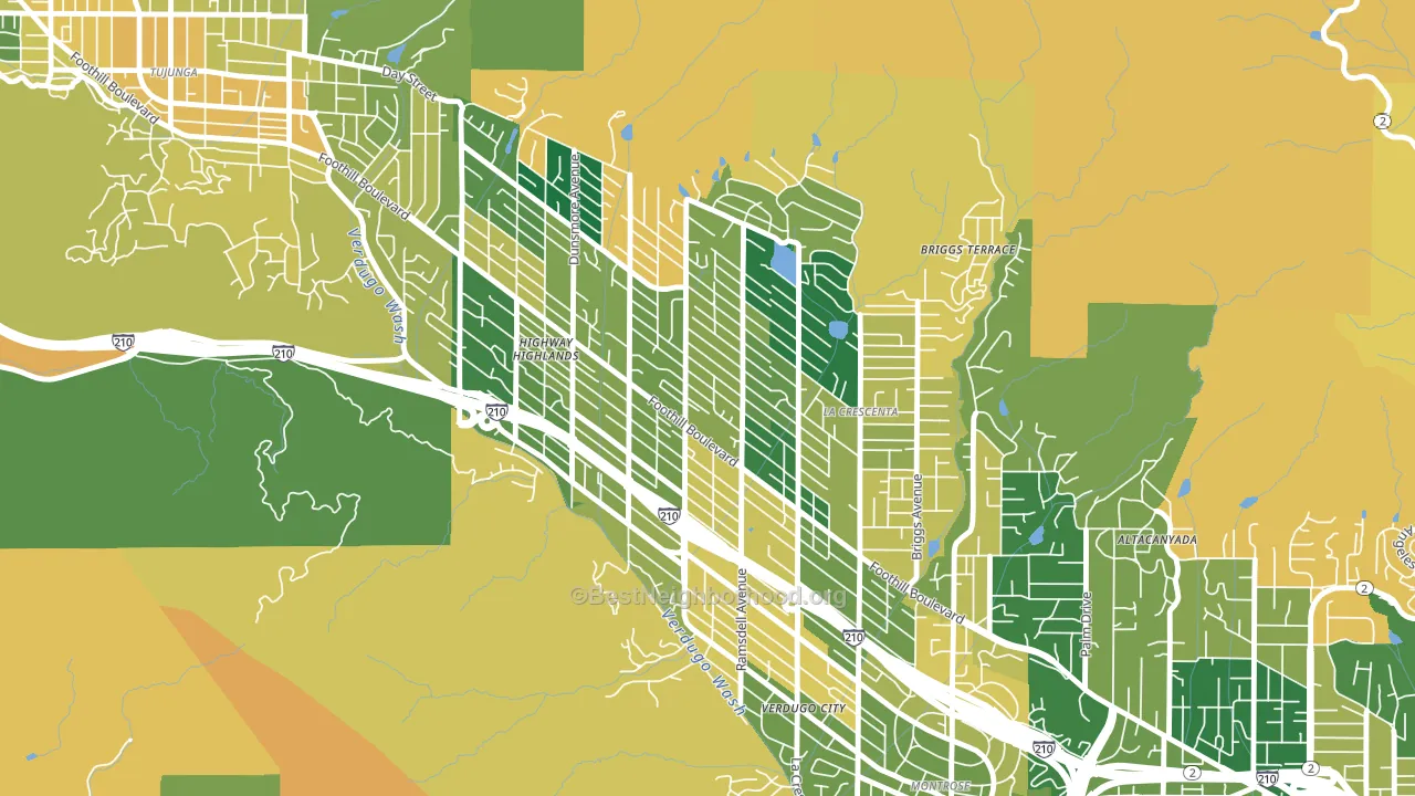 91214, CA block-group voter-turnout map