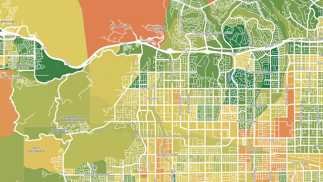 91311, CA block-group voter-turnout map
