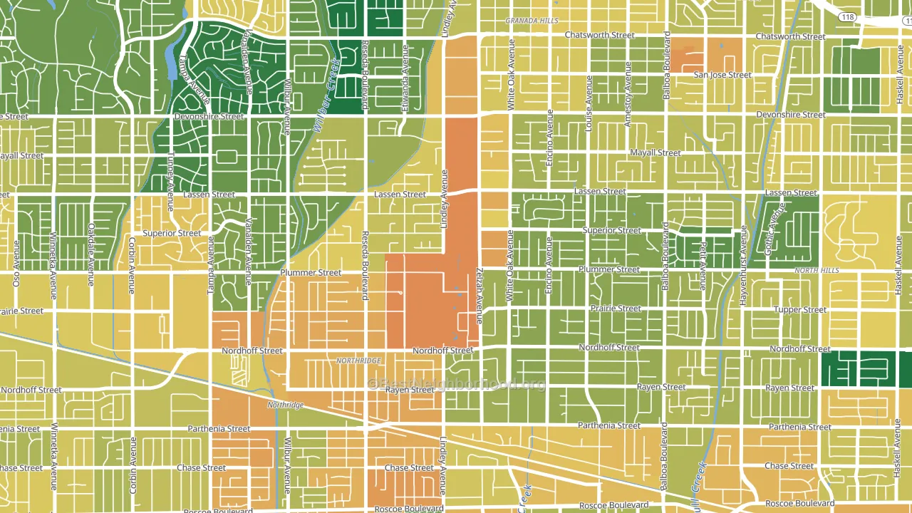 91330, CA block-group voter-turnout map