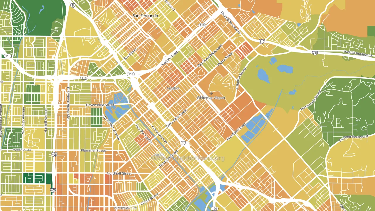 91331, CA block-group voter-turnout map