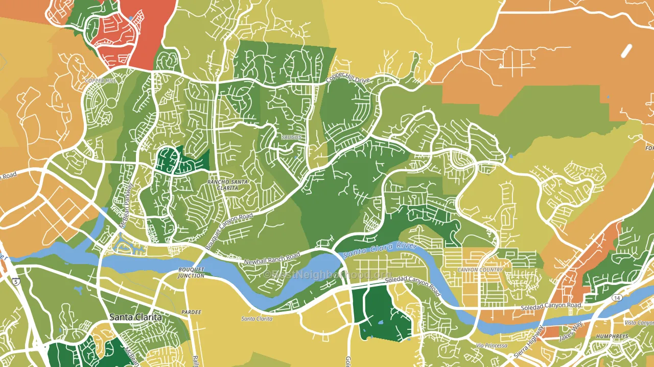 91350, CA block-group voter-turnout map