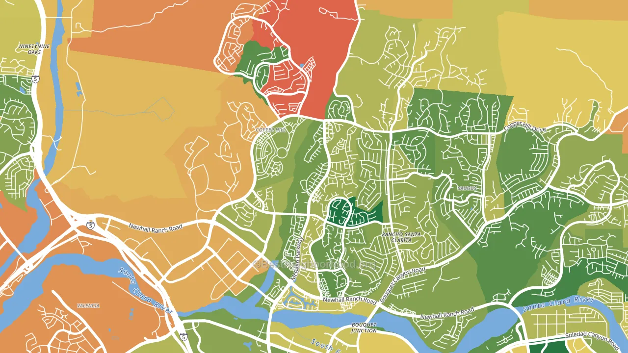 91354, CA block-group voter-turnout map