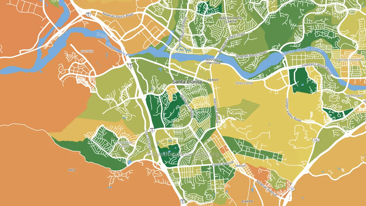 91355, CA block-group voter-turnout map