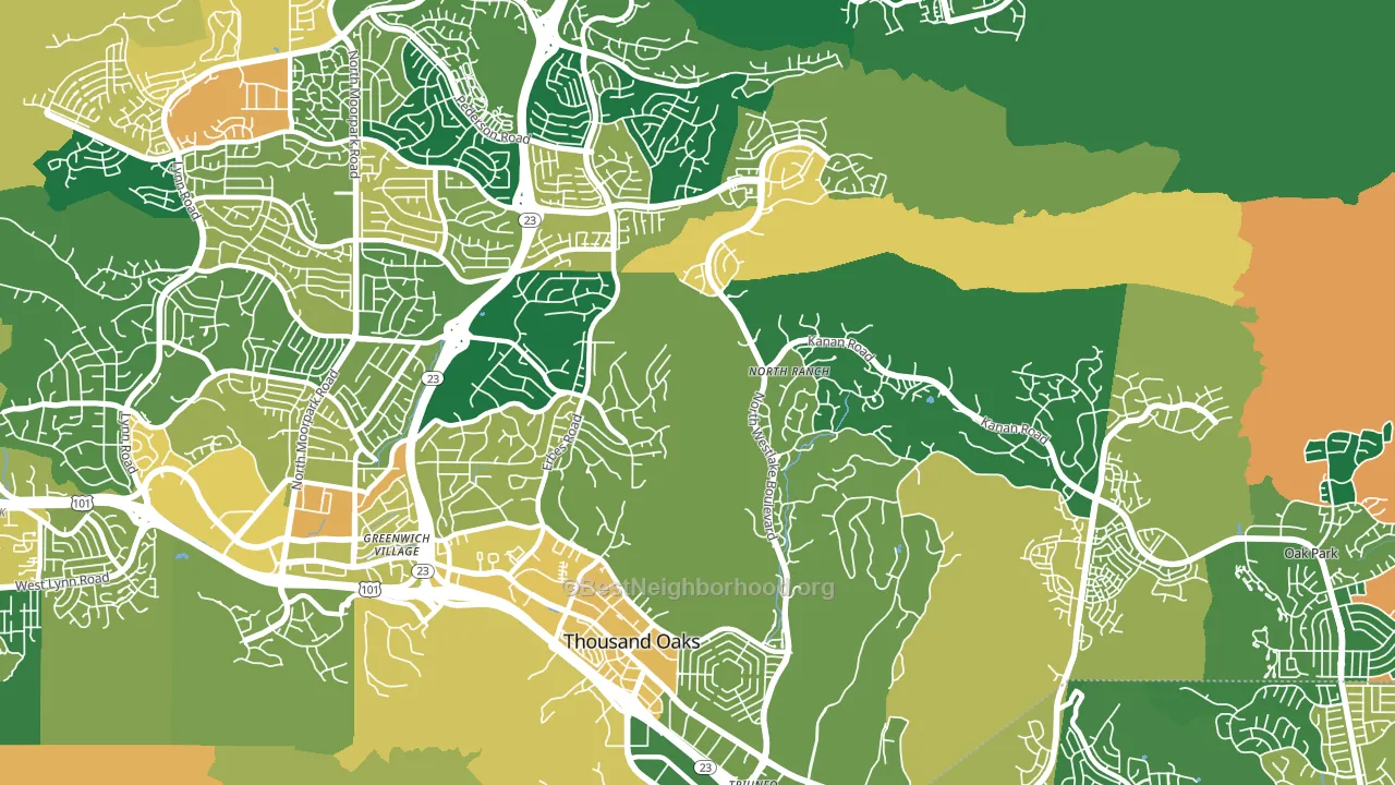 91362, CA block-group voter-turnout map