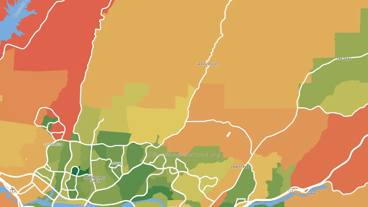91390, CA block-group voter-turnout map