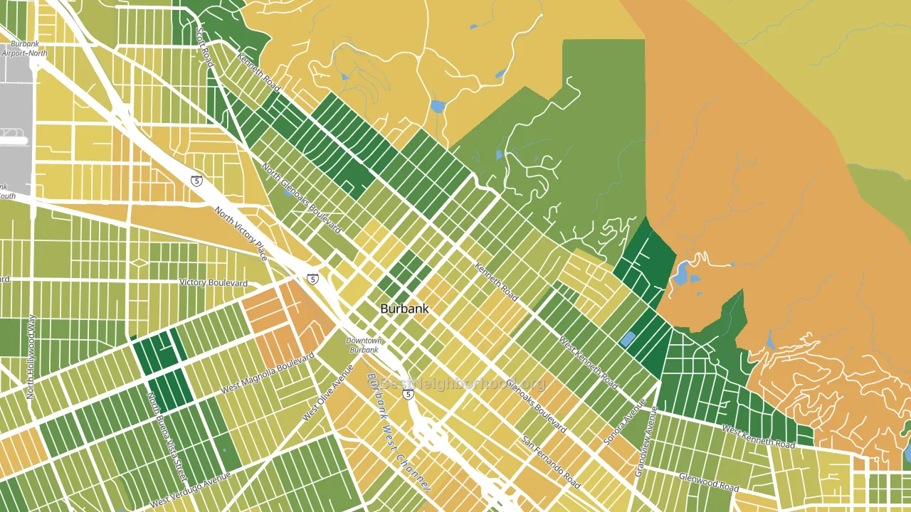 91501, CA block-group voter-turnout map