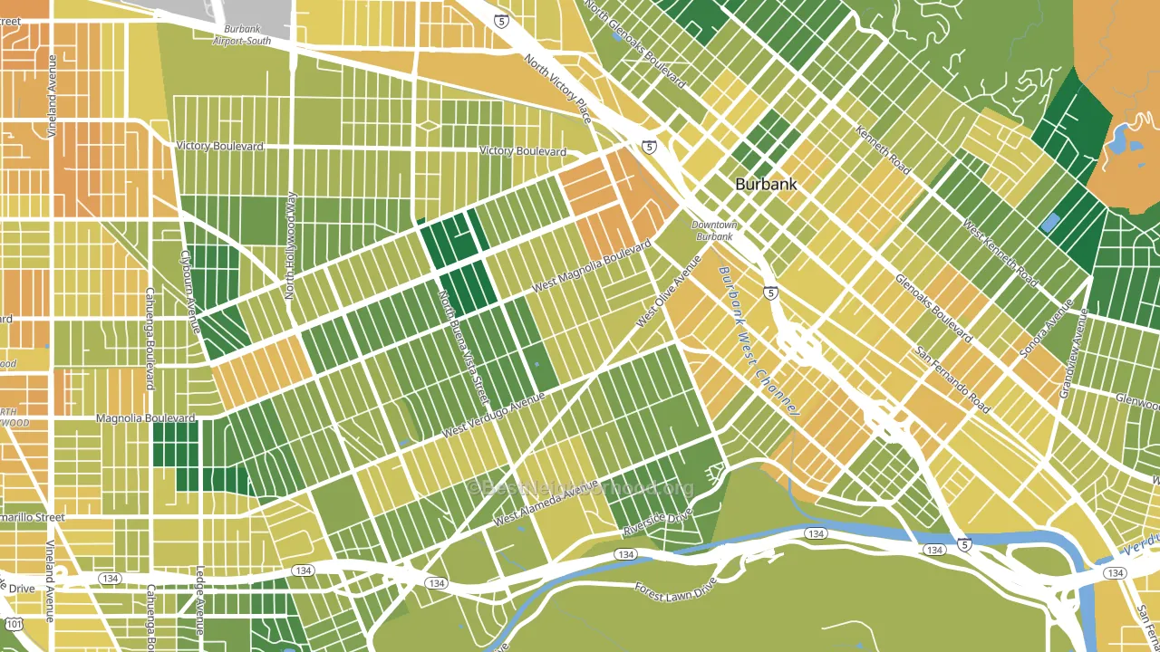 91506, CA block-group voter-turnout map