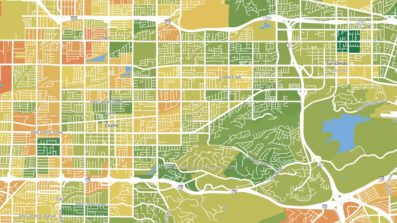 91724, CA block-group voter-turnout map