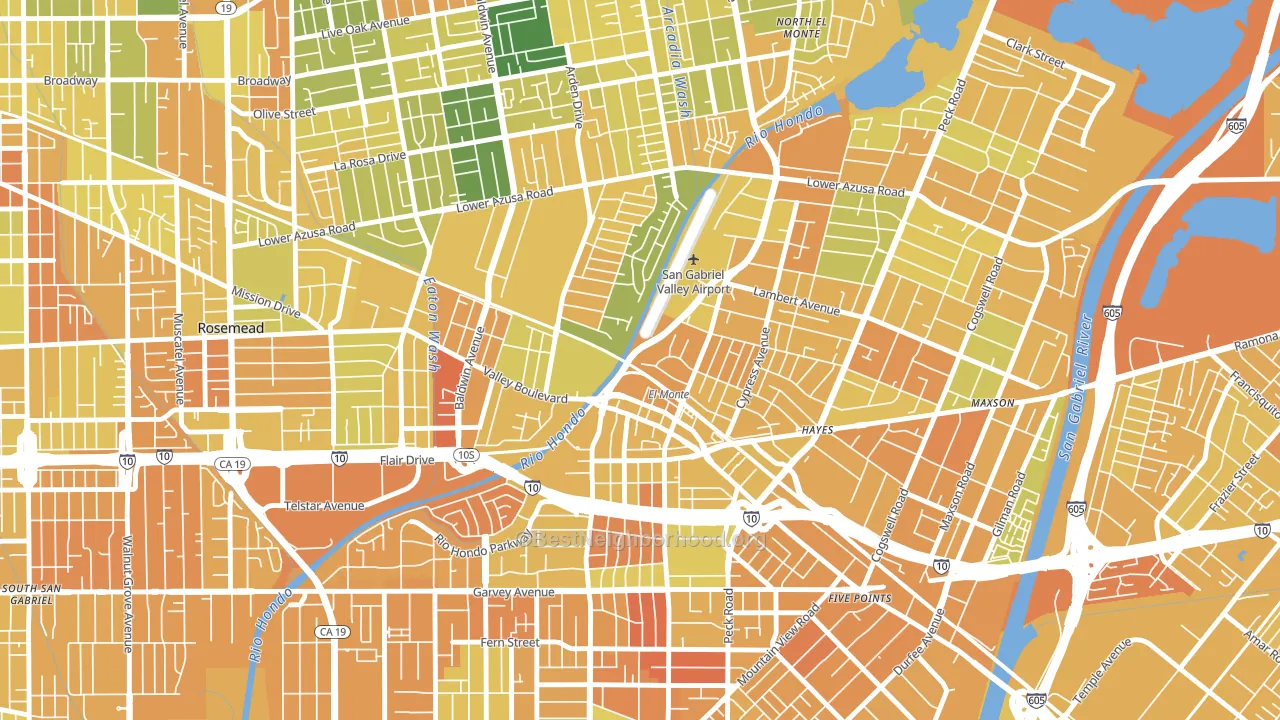 91731, CA block-group voter-turnout map
