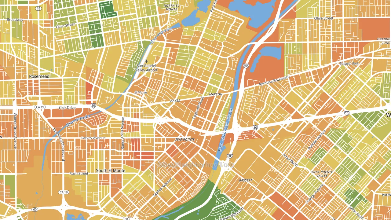 91732, CA block-group voter-turnout map