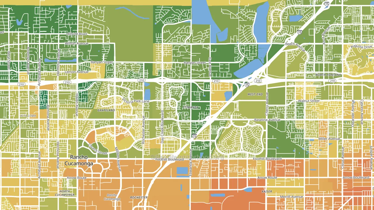 91739, CA block-group voter-turnout map