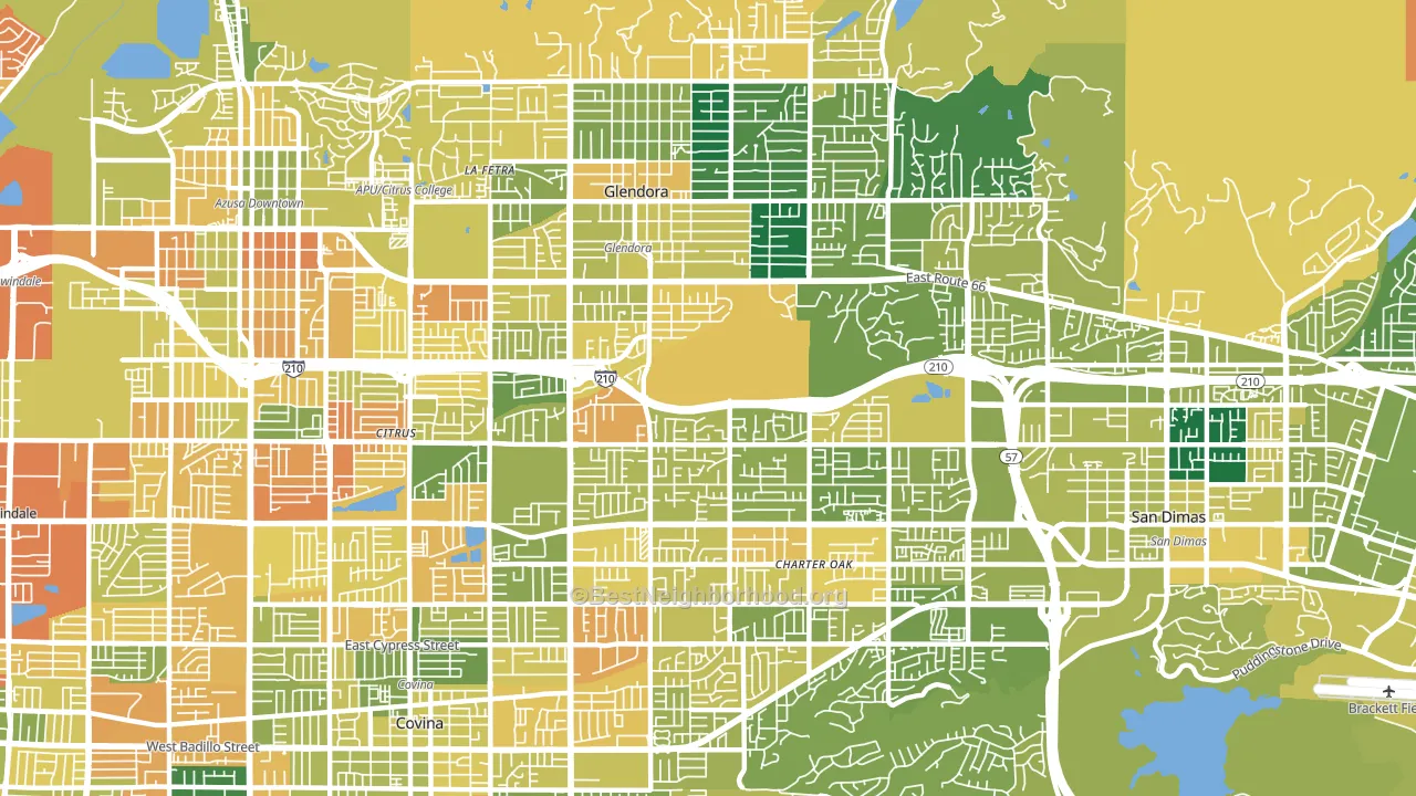 91740, CA block-group voter-turnout map