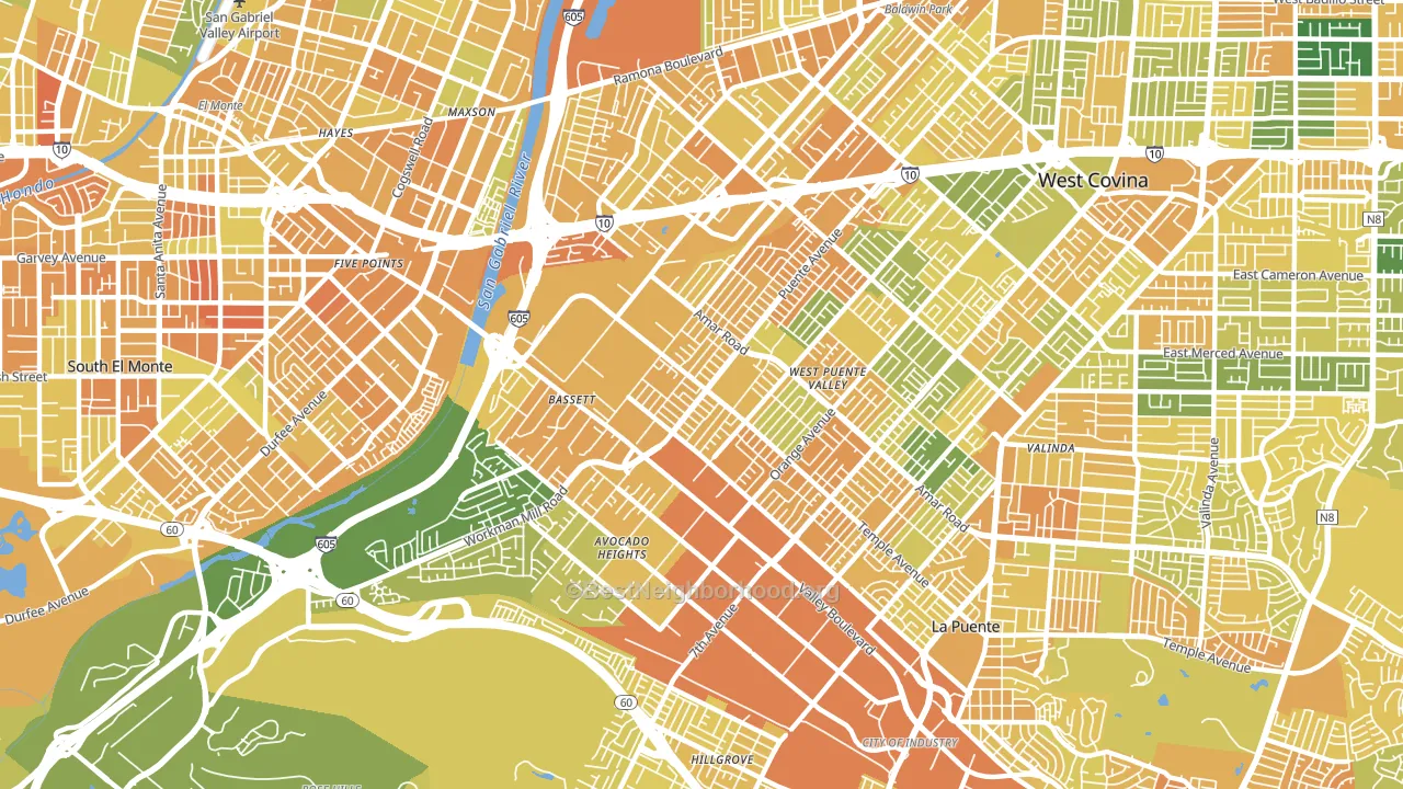 91746, CA block-group voter-turnout map