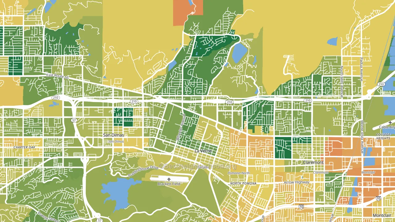 91750, CA block-group voter-turnout map