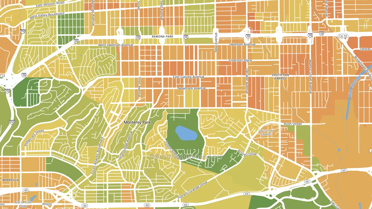 91755, CA block-group voter-turnout map