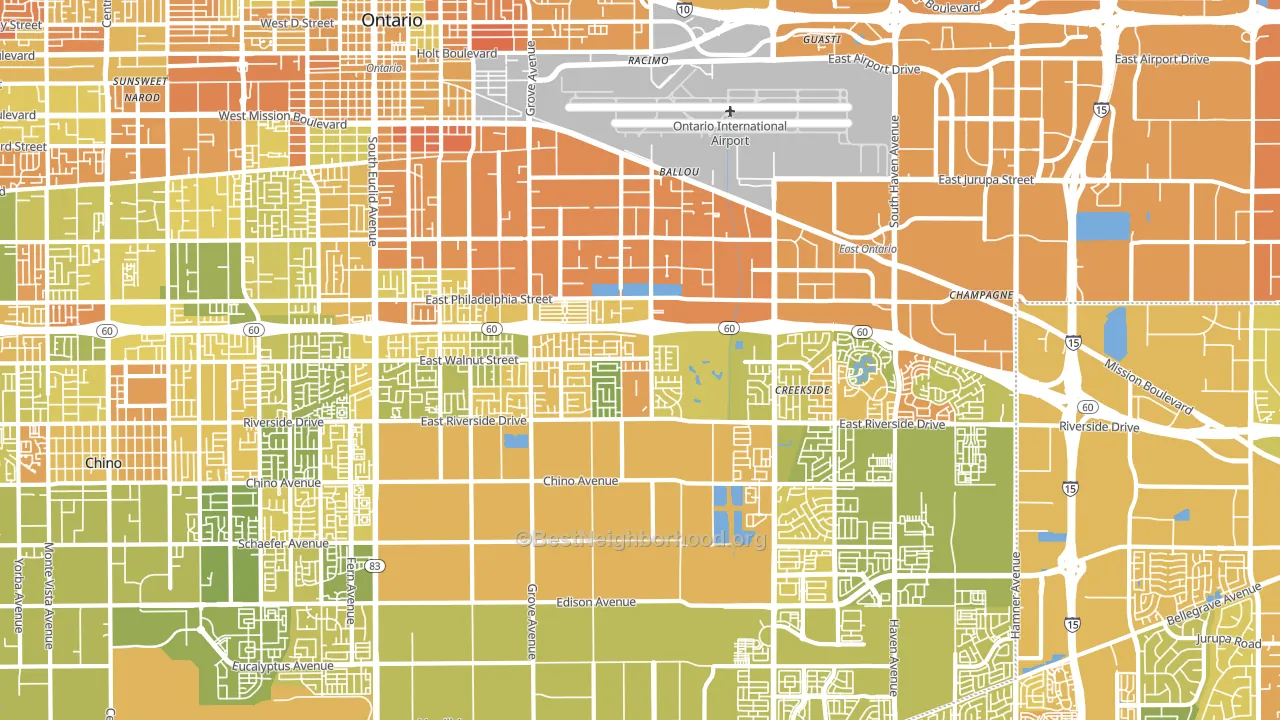 91761, CA block-group voter-turnout map