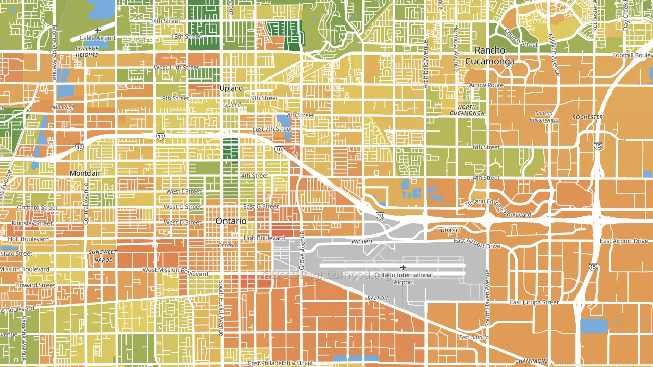 91764, CA block-group voter-turnout map
