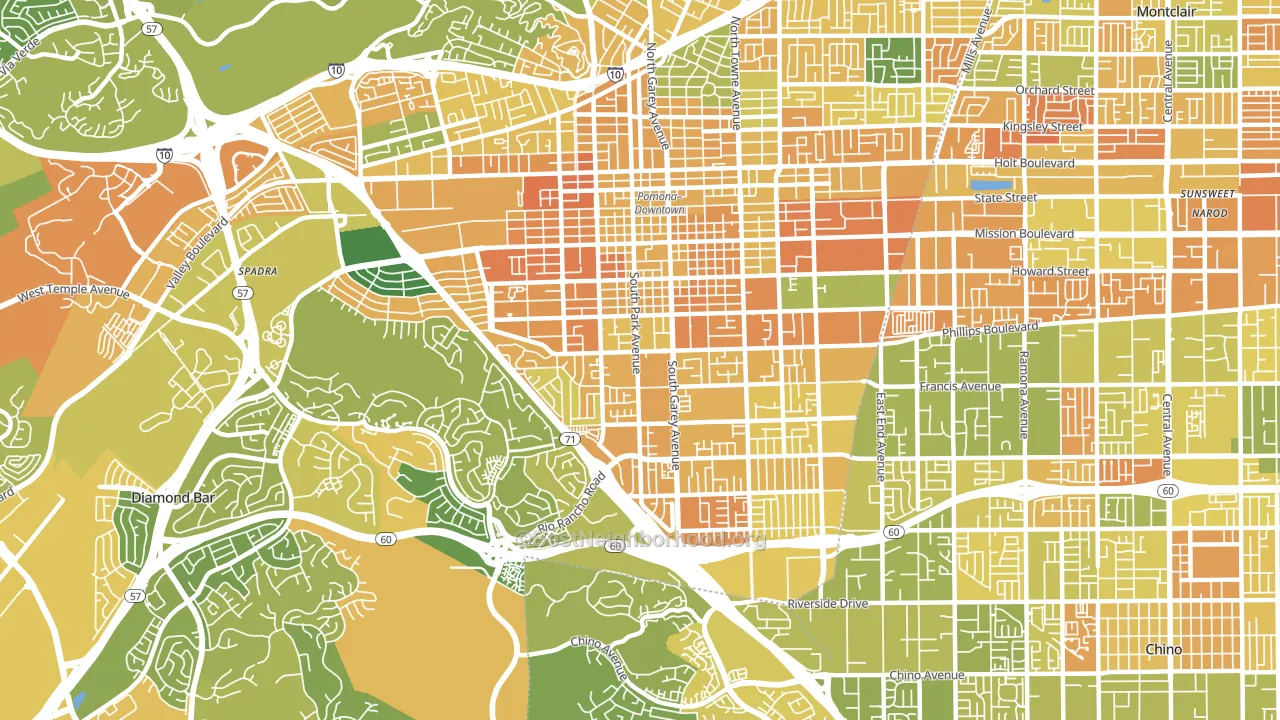 91766, CA block-group voter-turnout map
