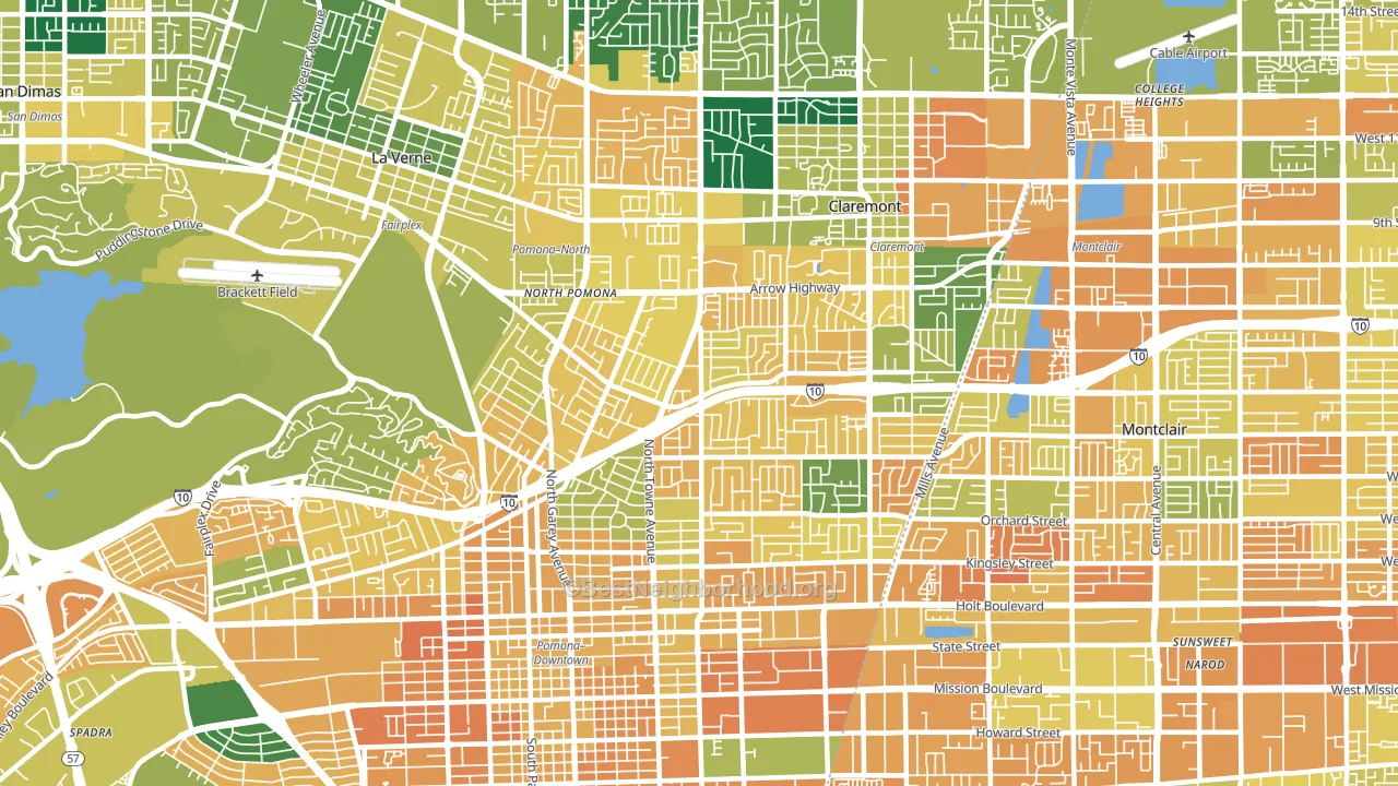 91767, CA block-group voter-turnout map