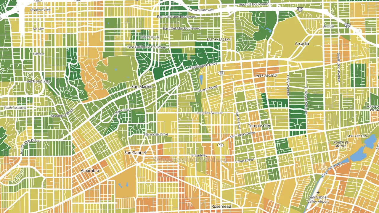 91775, CA block-group voter-turnout map