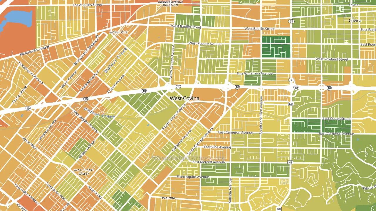 91790, CA block-group voter-turnout map