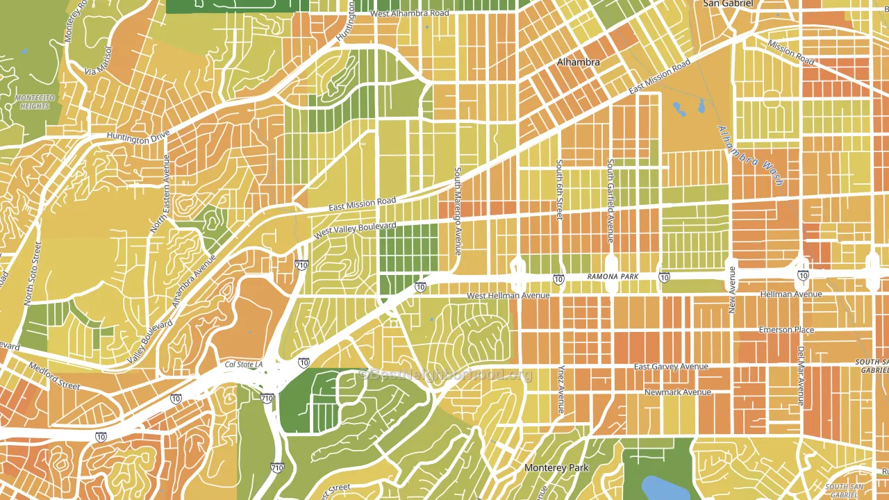 91803, CA block-group voter-turnout map