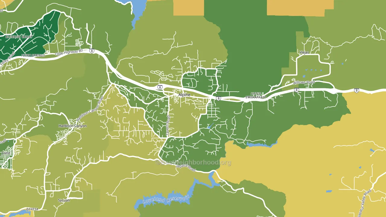 91901, CA block-group voter-turnout map
