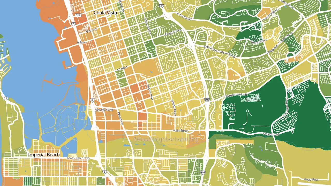 91911, CA block-group voter-turnout map