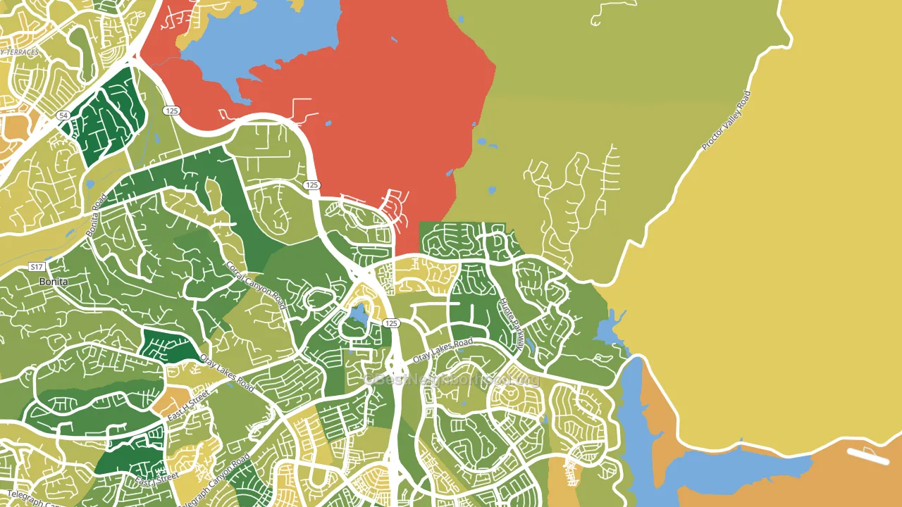 91914, CA block-group voter-turnout map
