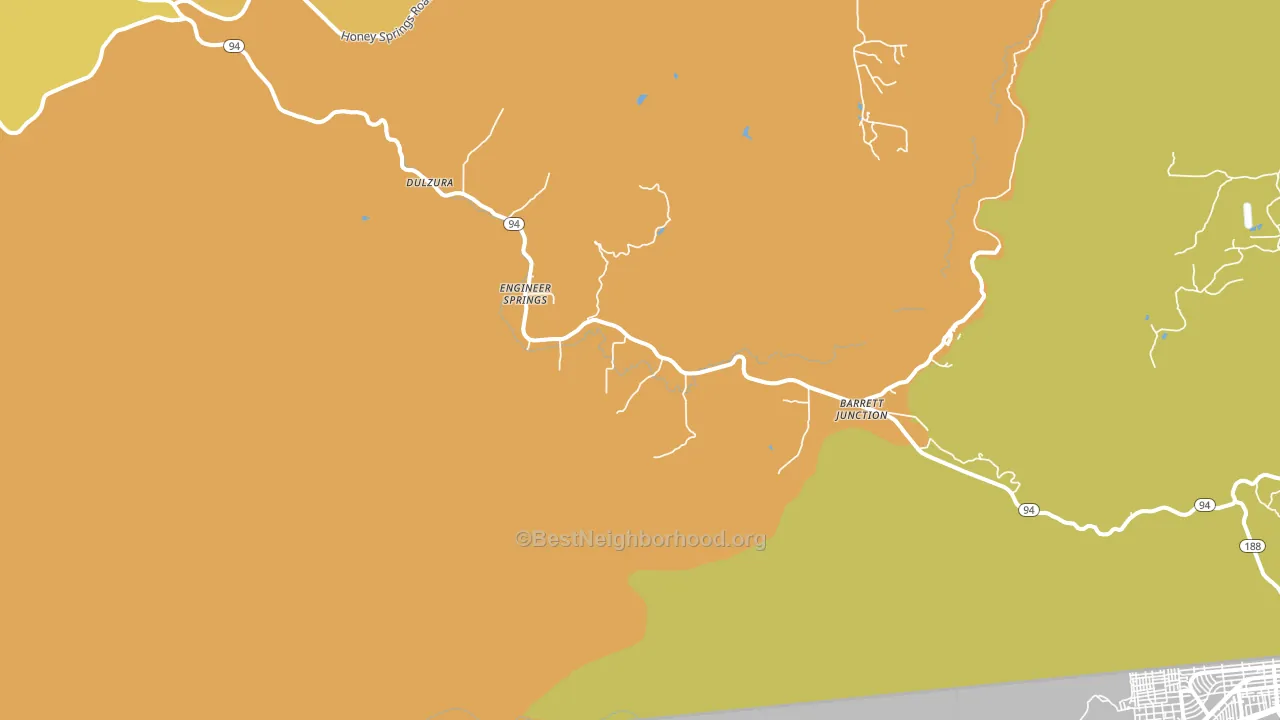 91917, CA block-group voter-turnout map