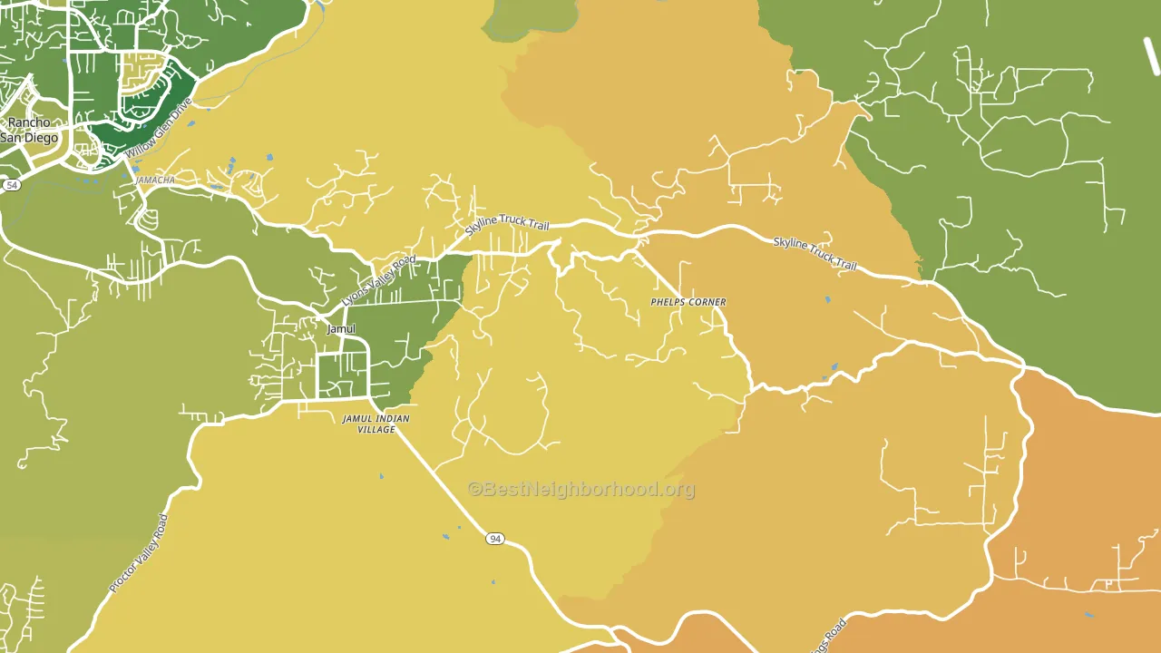 91935, CA block-group voter-turnout map