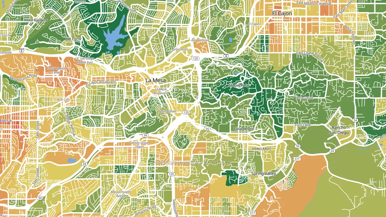 91941, CA block-group voter-turnout map