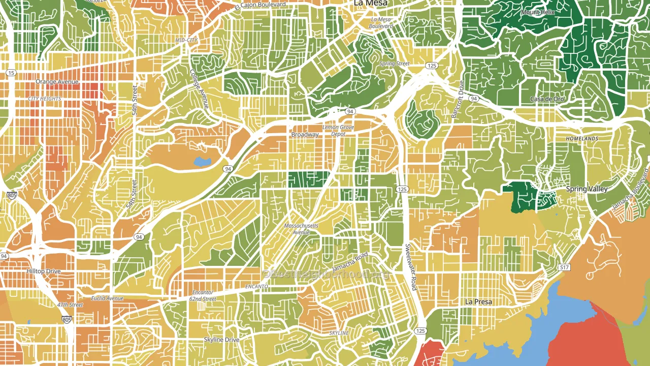 91945, CA block-group voter-turnout map