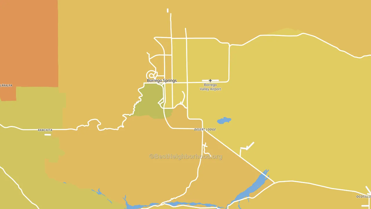 92004, CA block-group voter-turnout map