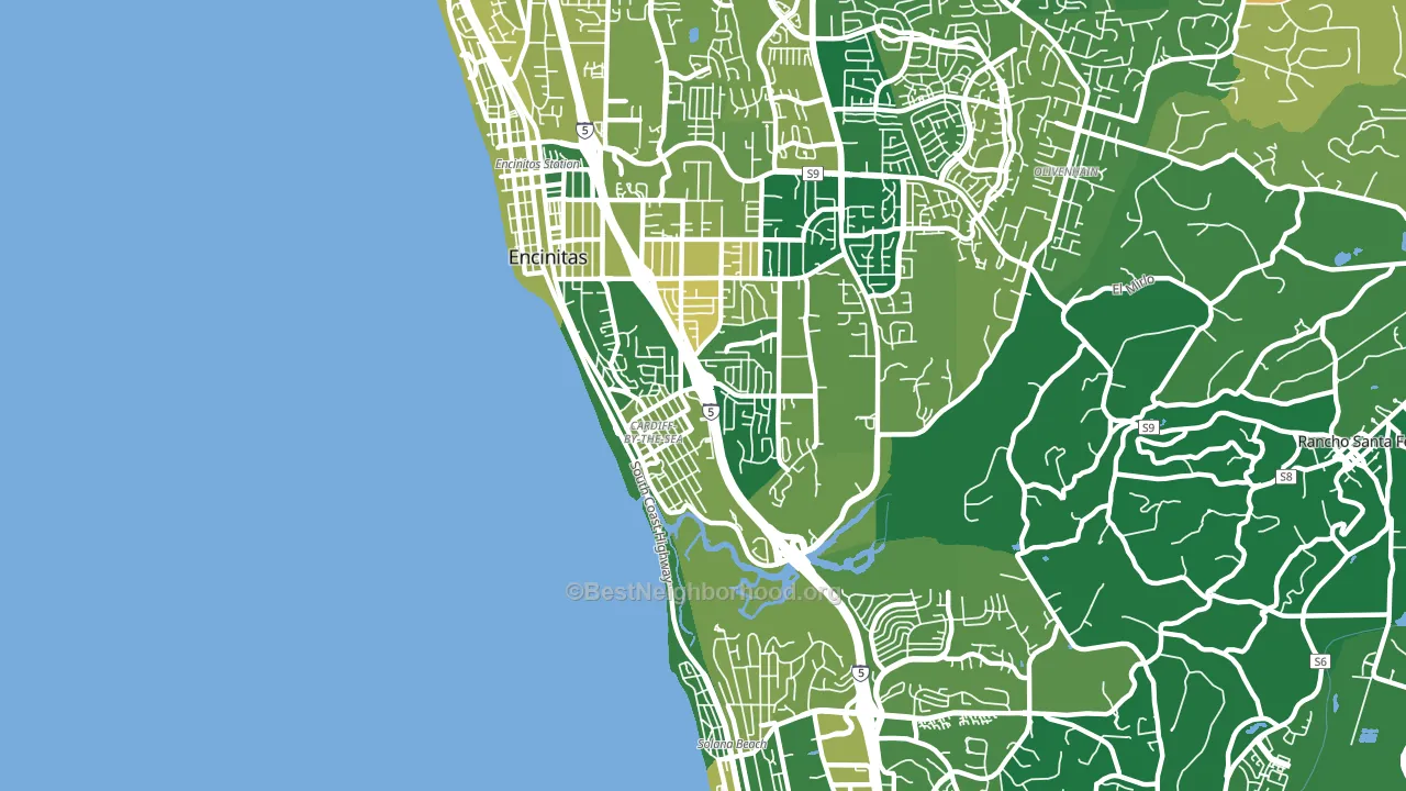 92007, CA block-group voter-turnout map