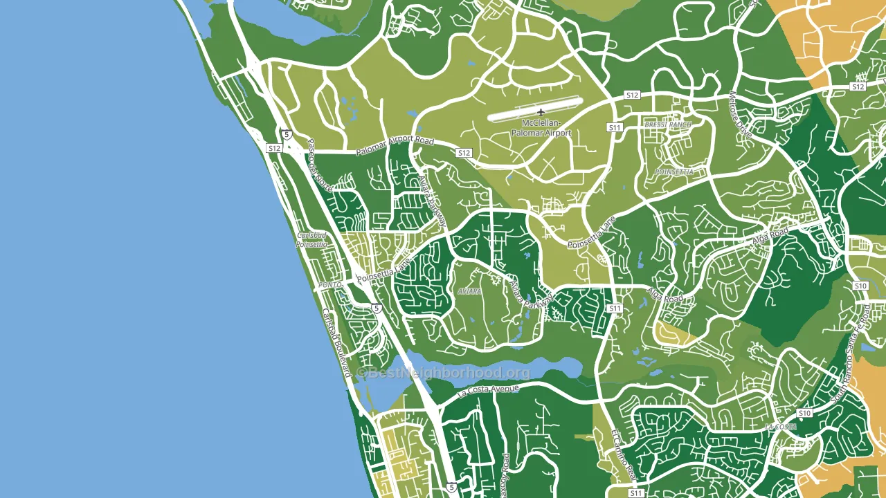 92011, CA block-group voter-turnout map