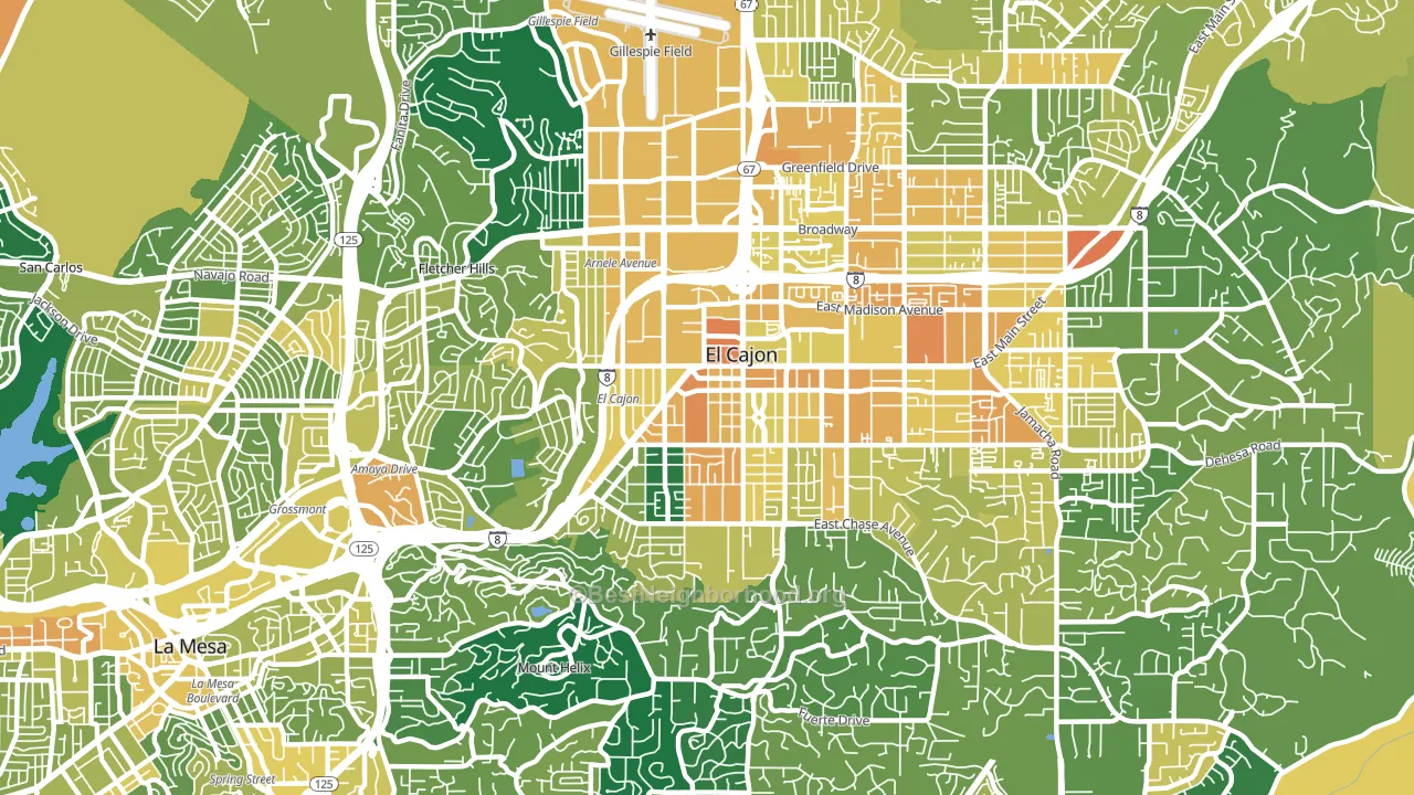92020, CA block-group voter-turnout map
