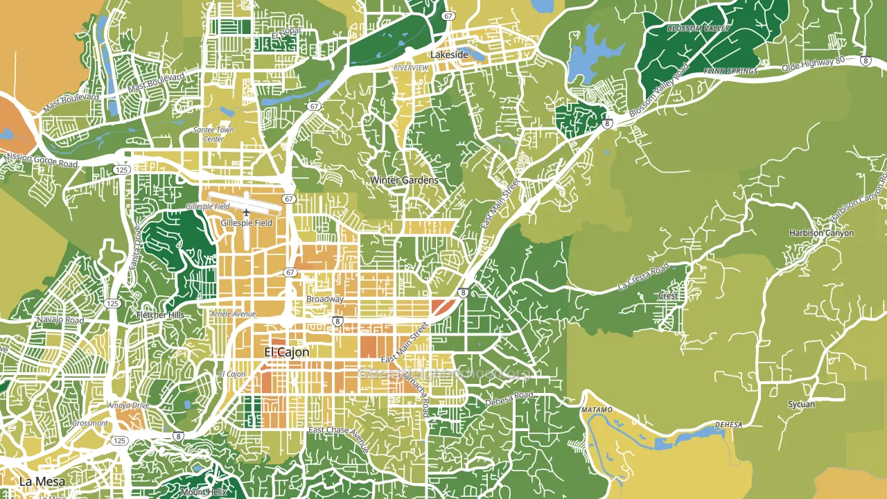 92021, CA block-group voter-turnout map