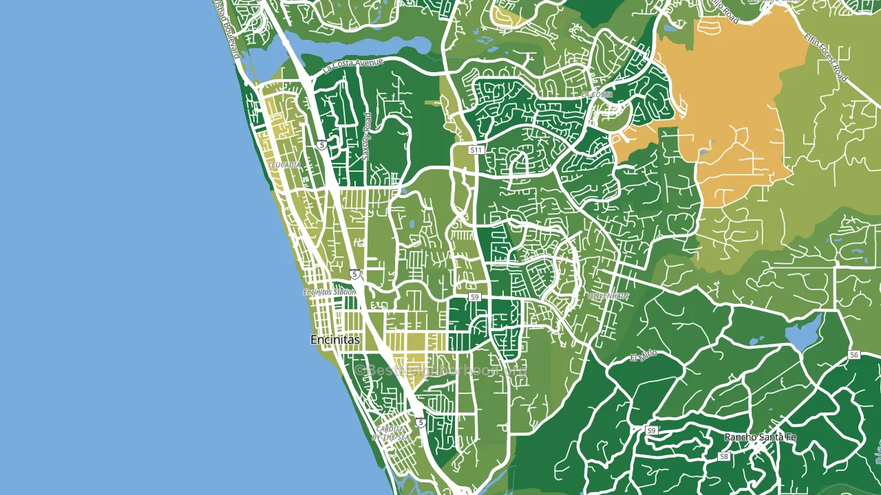 92024, CA block-group voter-turnout map